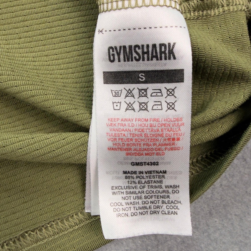 Gymshark Arrival Short Sleeve T-Shirt Size S Olive Green Mens - Picture 3 of 5